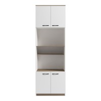 Ντουλάπα κουζίνας Rowan pakoworld σε λευκή-sonoma απόχρωση 60x42x182εκ