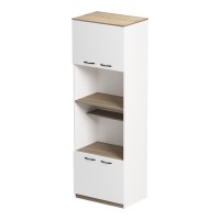 Ντουλάπα κουζίνας Rowan pakoworld σε λευκή-sonoma απόχρωση 60x42x182εκ