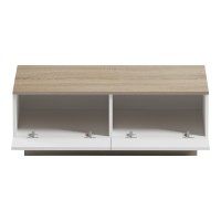 Τραπέζι σαλονιού Winey pakoworld σε sonoma-λευκή απόχρωση 90x60x31.5εκ