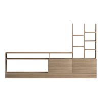 Σύνθετο σαλονιού Seruno pakoworld sonoma 170x25x100εκ