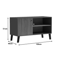 Έπιπλο τηλεόρασης Tuscany pakoworld sonoma-ανθρακί 100x40x51εκ