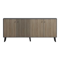 Μπουφές Tuscany pakoworld sonoma-ανθρακί 180x40x78.6εκ