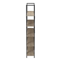 Βιβλιοθήκη-Ραφιέρα Loftie pakoworld sonoma-μαύρο μέταλλο 126x28x165εκ