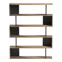 Βιβλιοθήκη Tetri pakoworld sonoma-ανθρακί 121.8x25.4x158.8εκ