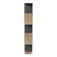Βιβλιοθήκη Tetri pakoworld sonoma-ανθρακί 121.8x25.4x158.8εκ