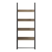 Βιβλιοθήκη-Ραφιέρα Alfa pakoworld sonoma-μαύρο μέταλλο 75x36x185εκ