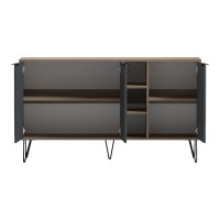 Μπουφές Balain pakoworld sonoma-ανθρακί 142x35.5x83εκ