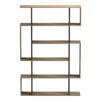 Βιβλιοθήκη Mito pakoworld sonoma-ανθρακί 108.5x25x161εκ