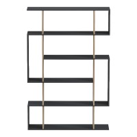 Βιβλιοθήκη Mito pakoworld ανθρακί - sonoma 108.5x25x161εκ