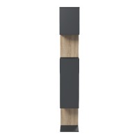 Βιβλιοθήκη Mito pakoworld ανθρακί - sonoma 108.5x25x161εκ