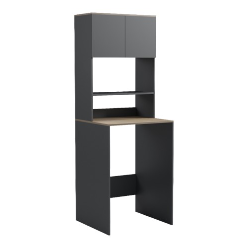 Έπιπλο πλυντηρίου Chaxe pakoworld ανθρακί-sonoma 65x32.5x183.6εκ