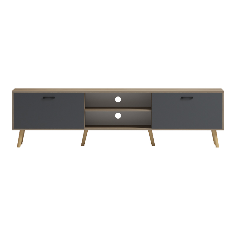 Έπιπλο τηλεόρασης Gorna pakoworld sonoma-ανθρακί 180x35x48.6εκ
