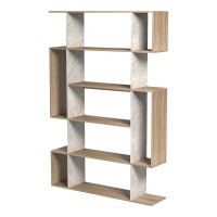 Βιβλιοθήκη Mito pakoworld sonoma - μπεζ μαρμάρου 108.5x25x161εκ