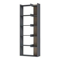 Βιβλιοθήκη Corpus pakoworld ανθρακί-sonoma 61x22x162εκ