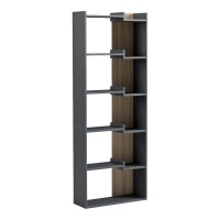 Βιβλιοθήκη Corpus pakoworld ανθρακί-sonoma 61x22x162εκ