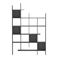 Βιβλιοθήκη Manco pakoworld ανθρακί 122x25.5x188εκ