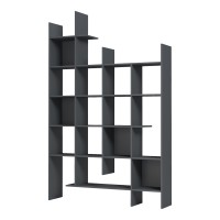 Βιβλιοθήκη Manco pakoworld ανθρακί 122x25.5x188εκ