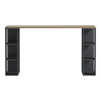 Γραφείο εργασίας Praga pakoworld ανθρακί- sonoma 140x60x75εκ