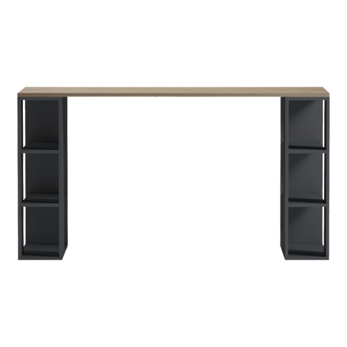 Γραφείο εργασίας Praga pakoworld ανθρακί- sonoma 140x60x75εκ