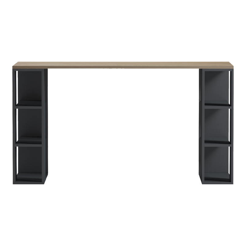 Γραφείο εργασίας Praga pakoworld ανθρακί- sonoma 140x60x75εκ