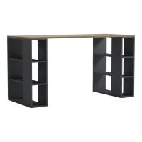 Γραφείο εργασίας Praga pakoworld ανθρακί- sonoma 140x60x75εκ