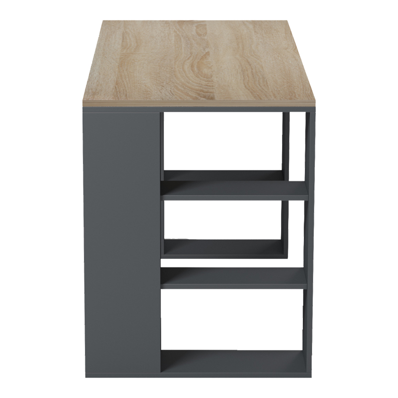 Γραφείο εργασίας Praga pakoworld ανθρακί- sonoma 140x60x75εκ