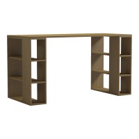 Γραφείο εργασίας Praga pakoworld σε ανοιχτό καρυδί 140x60x75εκ