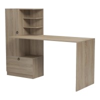Γραφείο εργασίας με βιβλιοθήκη Felanbo pakoworld sonoma 160x60x125εκ