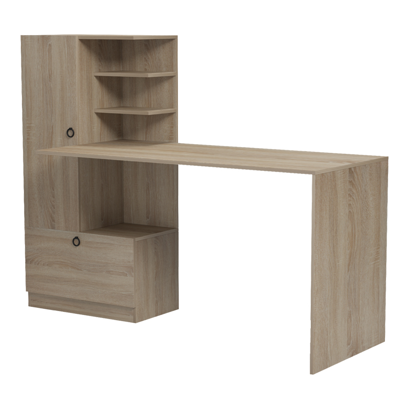 Γραφείο εργασίας με βιβλιοθήκη Felanbo pakoworld sonoma 160x60x125εκ