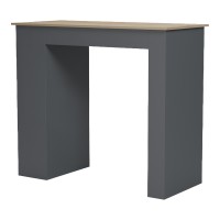 Τραπέζι μπαρ Riff pakoworld ανθρακί-επιφάνεια sonoma 120x55x105εκ
