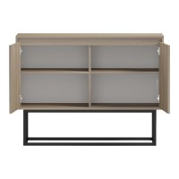 Μπουφές Dabia pakoworld sonoma-πόδι μαύρο μέταλλο 100x40x74εκ