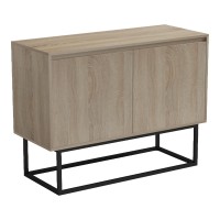 Μπουφές Dabia pakoworld sonoma-πόδι μαύρο μέταλλο 100x40x74εκ