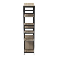Επιδαπέδια ραφιέρα Ranea pakoworld sonoma-μαύρο 85x32x150εκ