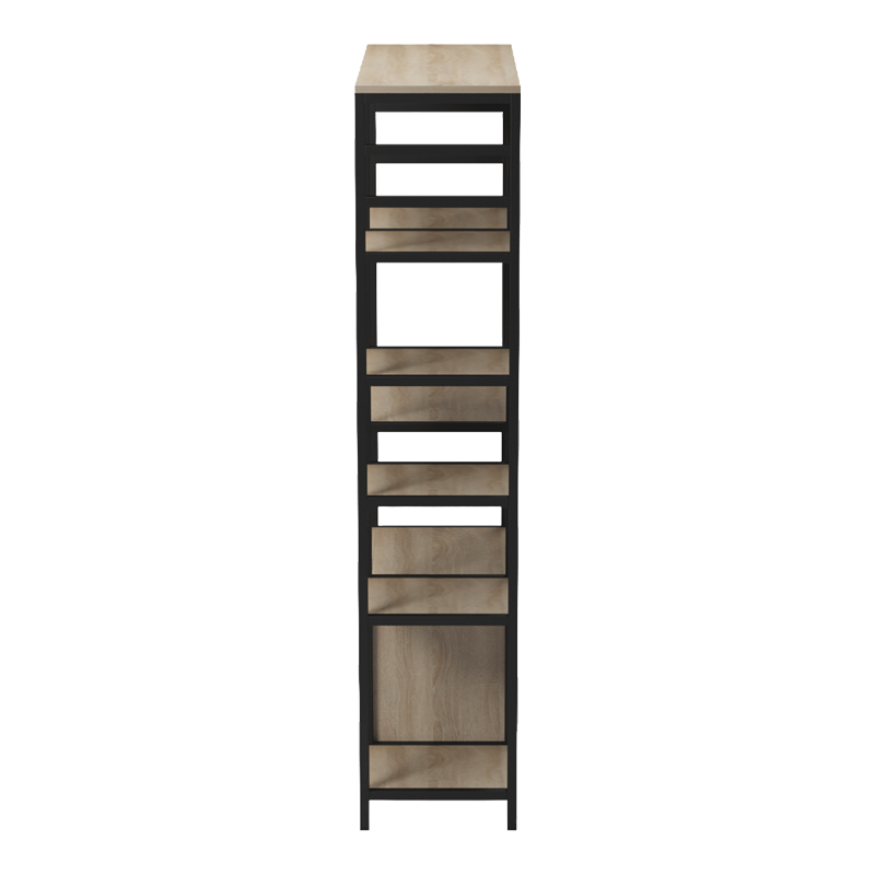 Επιδαπέδια ραφιέρα Ranea pakoworld sonoma-μαύρο 85x32x150εκ