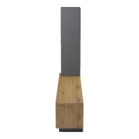 Σύνθετο σαλονιού Tilveo pakoworld oak-ανθρακί 230x41.5x180εκ