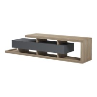 Έπιπλο τηλεόρασης Arbero pakoworld ανθρακί-sonoma 198x40x45εκ
