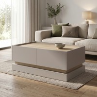Τραπέζι σαλονιού Wendo pakoworld γκρι-sonoma 97x60x40εκ