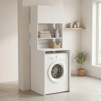 Έπιπλο πλυντηρίου Chaxe pakoworld λευκό 65x60x183.6εκ