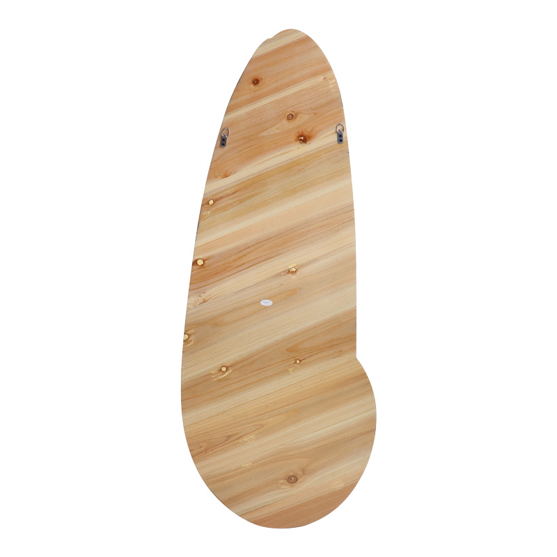 Καθρέπτης οβάλ Marly pakoworld mdf σε φυσική απόχρωση 50.5x4x127εκ