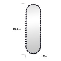 Καθρέπτης Myrtus pakoworld μαύρο μέταλλο 40x2,5x160 εκ