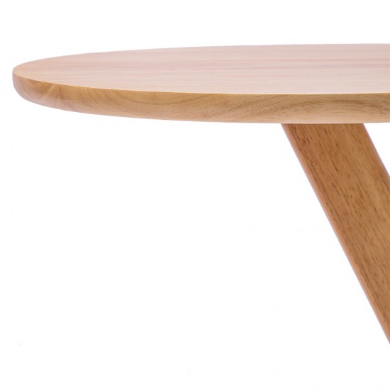 Βοηθητικό τραπέζι σαλονιού Larkin pakoworld φυσικό 50x50εκ