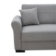 Γωνιακός καναπές κρεβάτι αναστρέψιμος Pasion pakoworld ύφασμα γκρι 240x155x84εκ