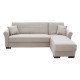 Γωνιακός καναπές κρεβάτι αναστρέψιμος Pasion pakoworld ύφασμα μπεζ 240x155x84εκ