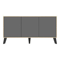 Μπουφές Billie pakoworld sonoma-ανθρακί149x40x77εκ