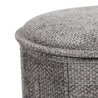 Σκαμπό-μπαούλο Trebia pakoworld γκρι ύφασμα 76x38x38εκ
