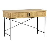Γραφείο εργασίας Scandi pakoworld MDF/Metal σε φυσική απόχρωση με μεταλλικά μαύρα πόδια 120x60x76,5εκ
