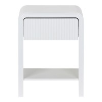 Κομοδίνο Zeplen pakoworld MDF σε λευκή απόχρωση 40x30x53εκ