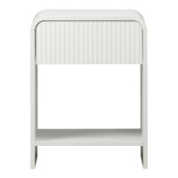 Κομοδίνο Lemperto pakoworld MDF σε λευκή απόχρωση 40x40x53εκ
