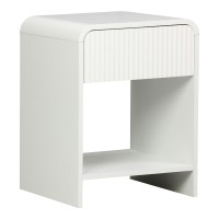 Κομοδίνο Lemperto pakoworld MDF σε λευκή απόχρωση 40x40x53εκ