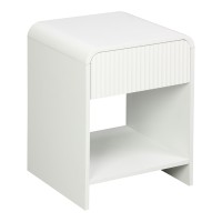 Κομοδίνο Lemperto pakoworld MDF σε λευκή απόχρωση 40x40x53εκ